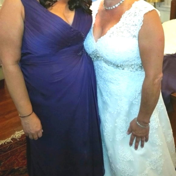 💜MON CHERI Montage Gown 18W Style 215907 Purple Haze - Picture 6 of 9